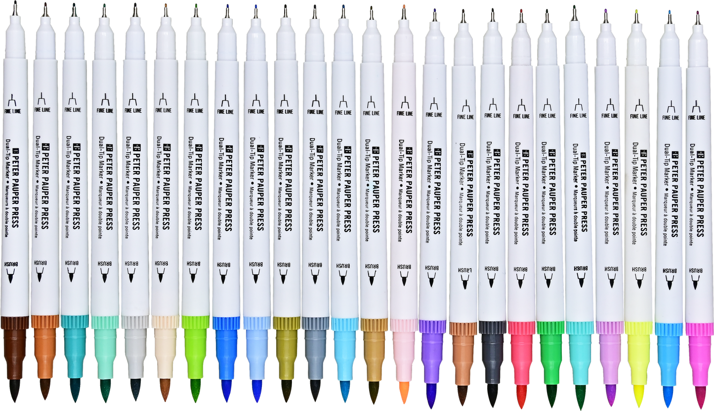 Studio Series Dual-Tip Pastel Markers (Set of 24) by Peter Pauper Press -