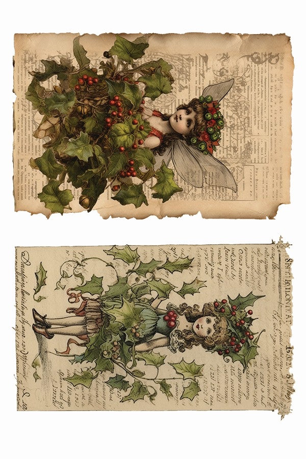 Fairy Merry Christmas IOD Transfer 8x12 Pad
