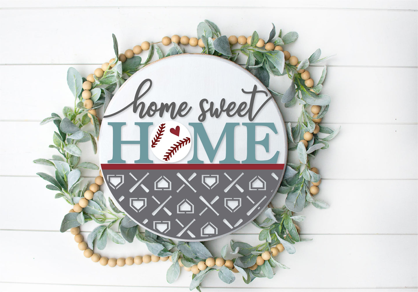 Home Sweet Home - Round Wood Door Sign | Hanger | ChicaTiza