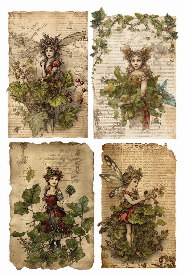 Fairy Merry Christmas IOD Transfer 8x12 Pad