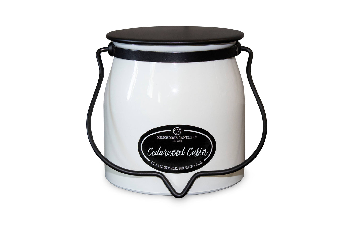 Milkhouse Candle Company - 16 oz Butter Jar Candle: Cedarwood Cabin