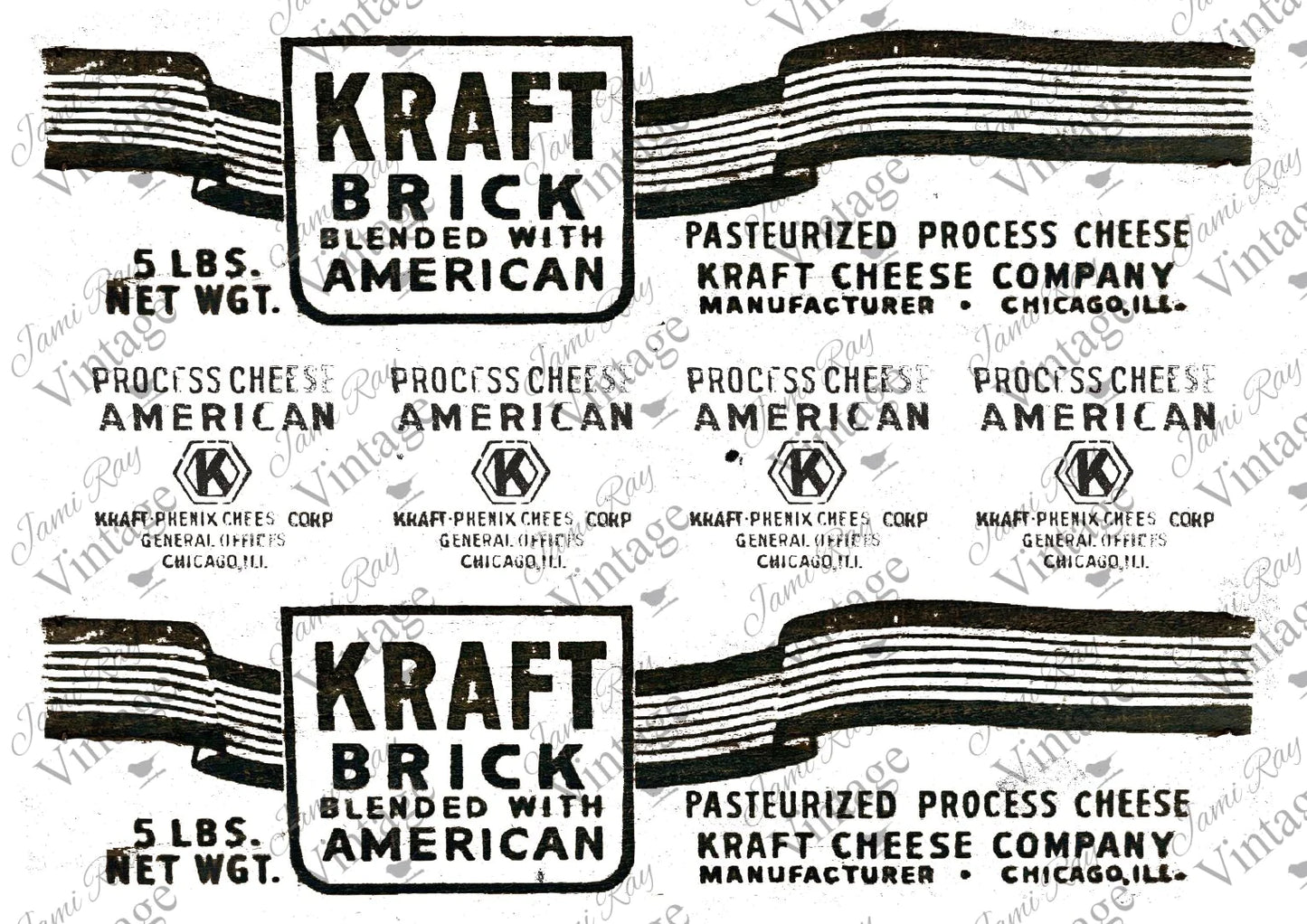 Kraft Cheese Label JRV Rice Paper