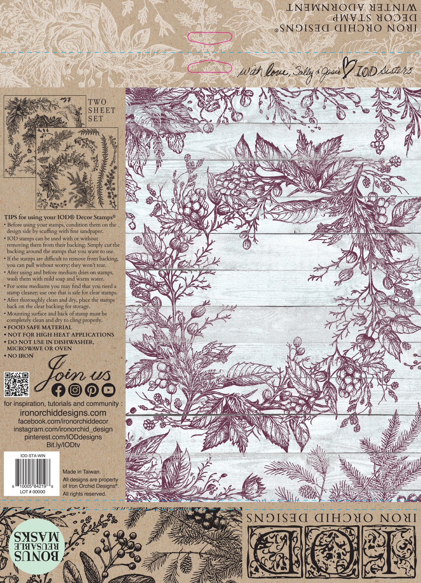 Winter Adornment 12x12 IOD Stamp™ (Limited 2023)