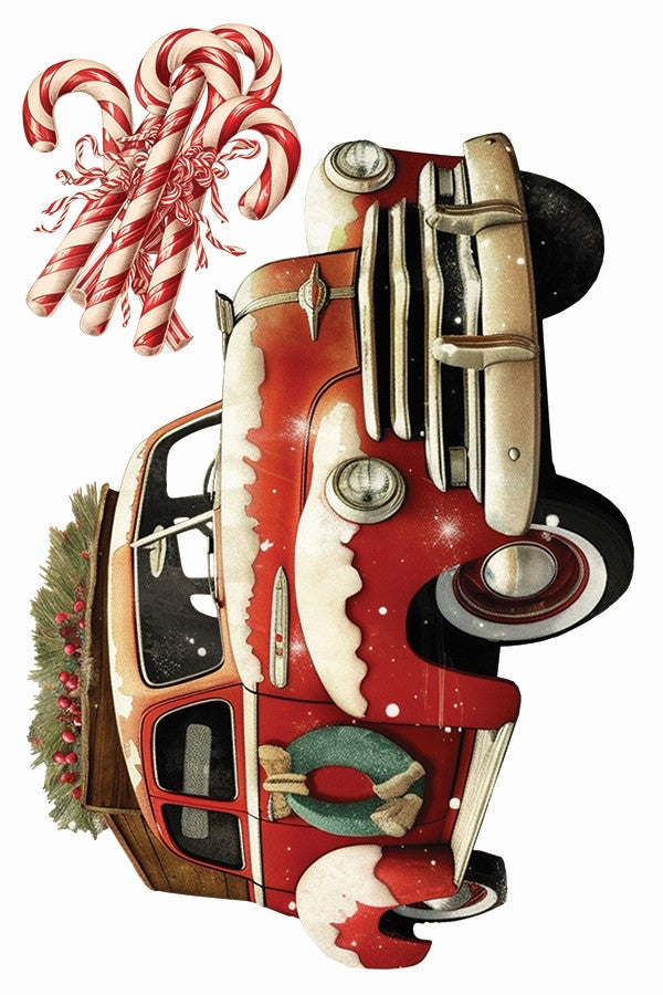 Candy Cane Cottage IOD Transfer 8x12 Pad