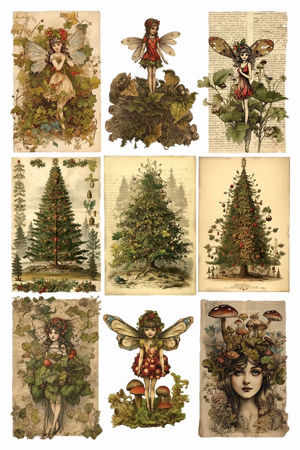 Fairy Merry Christmas IOD Transfer 8x12 Pad
