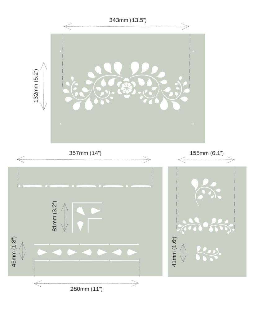 Annie Sloan Stencil * FAUX BONE INLAY