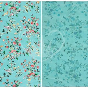 Turquoise Floral A3 Posh Chalk Deluxe Decoupage