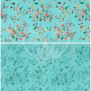 Turquoise Floral A1 Posh Chalk Deluxe Decoupage