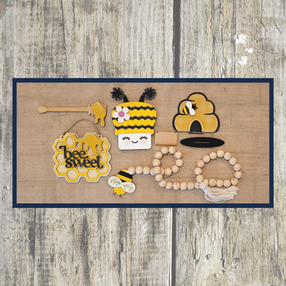 Bee Wood Tiered Tray Set - ChicaTiza Paint Kit