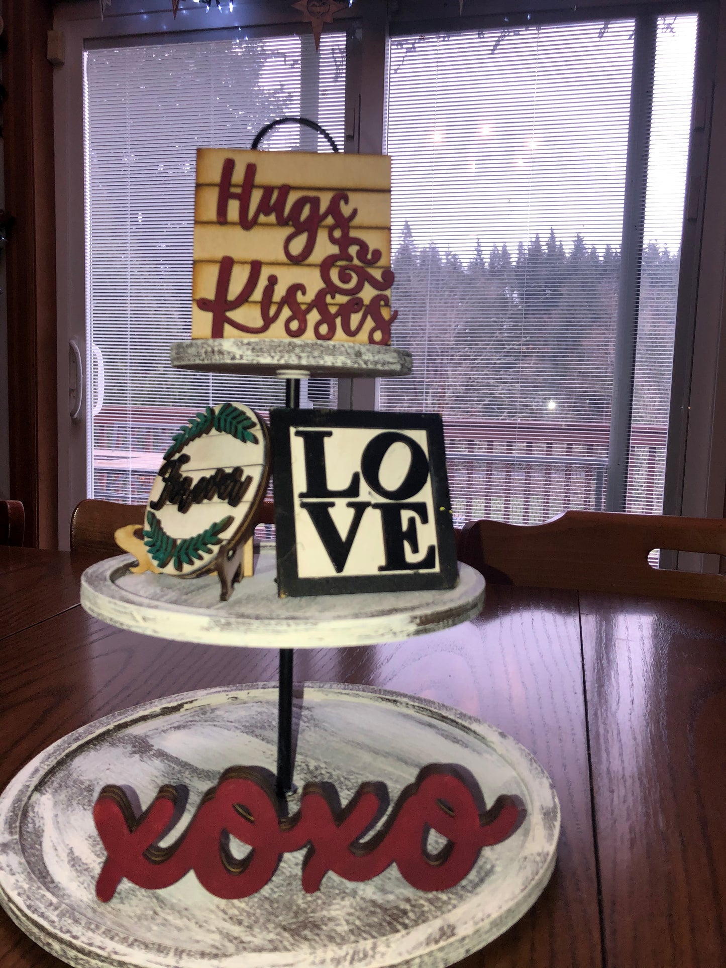 Mini Three -Tiered Tray - Hand Painted | The Stilwell House