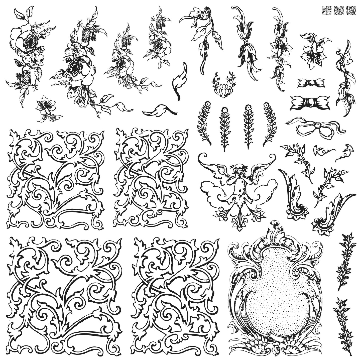 IOD Alphabellies 12×12 IOD Stamp™