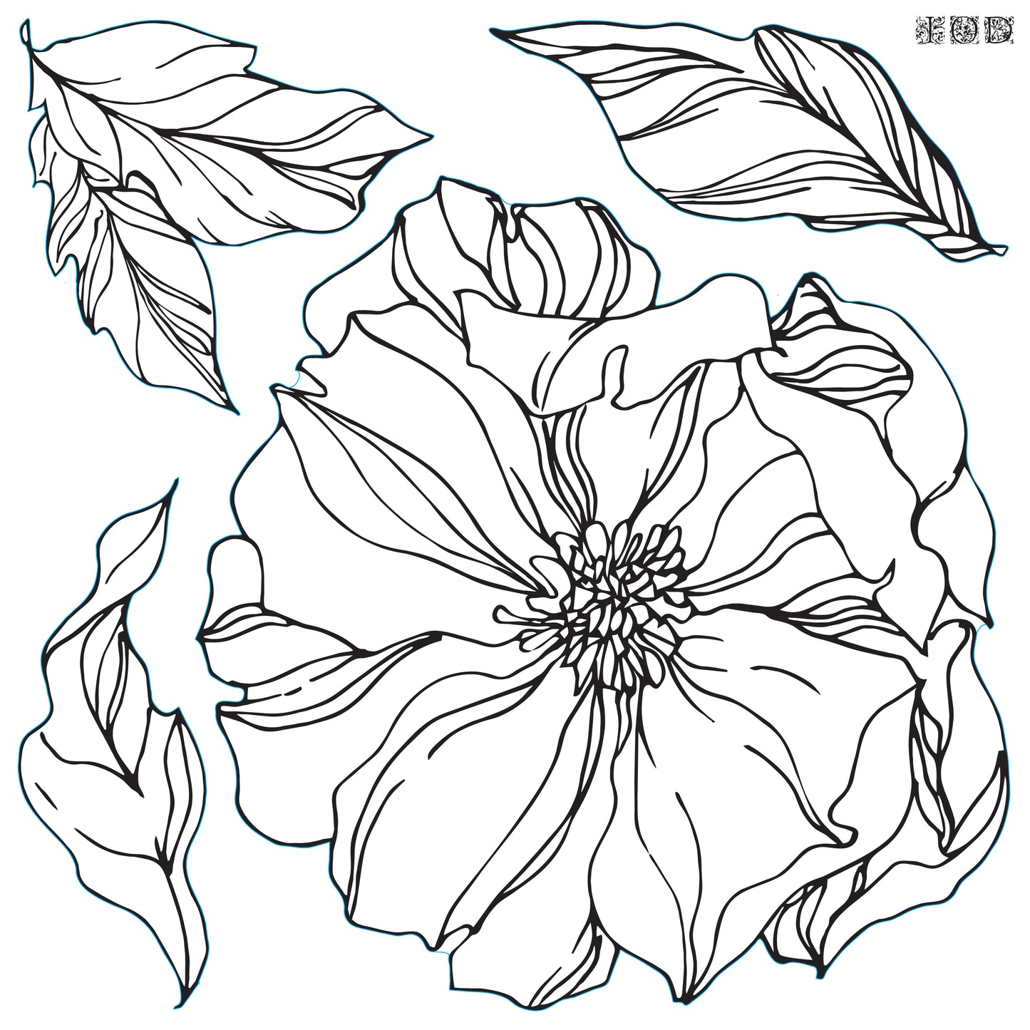 IOD Peonies 12×12 IOD Stamp™