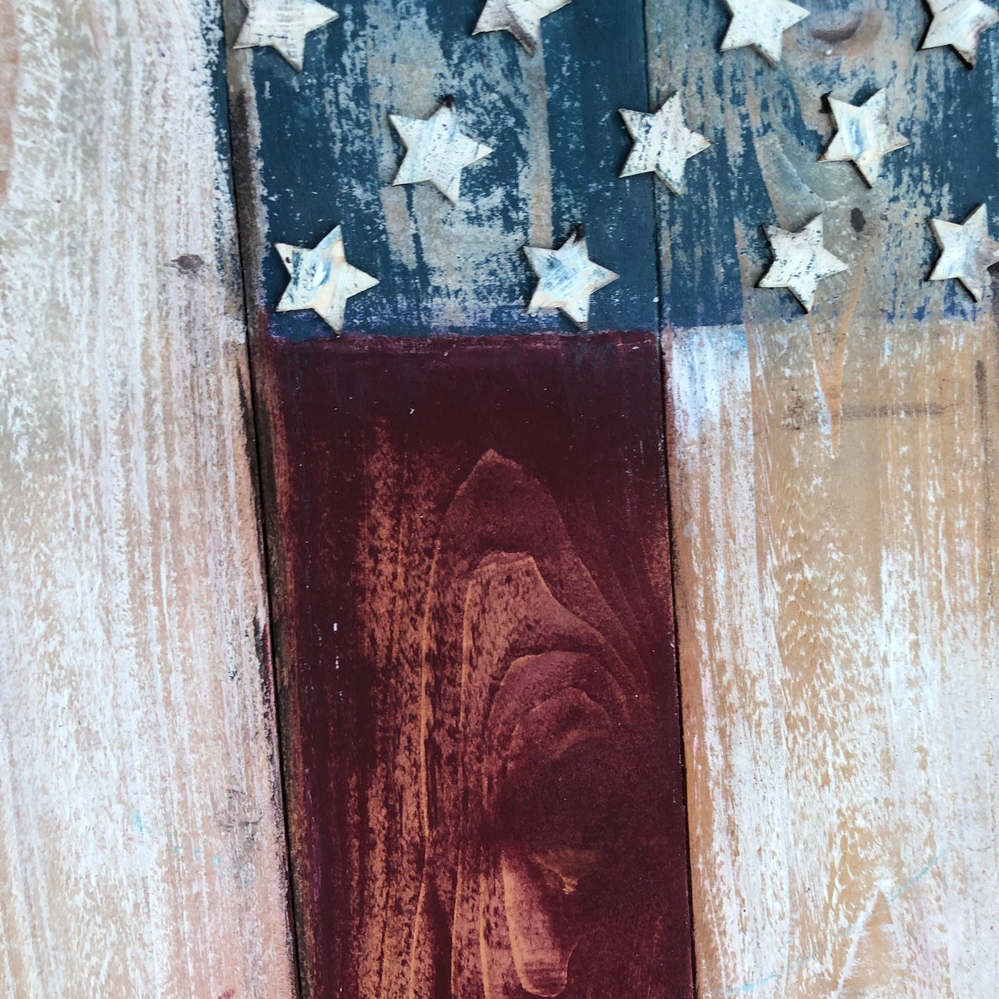 Old Glory | 34 inch  Customizable Cedar Wood Americana Flag | The Stilwell House