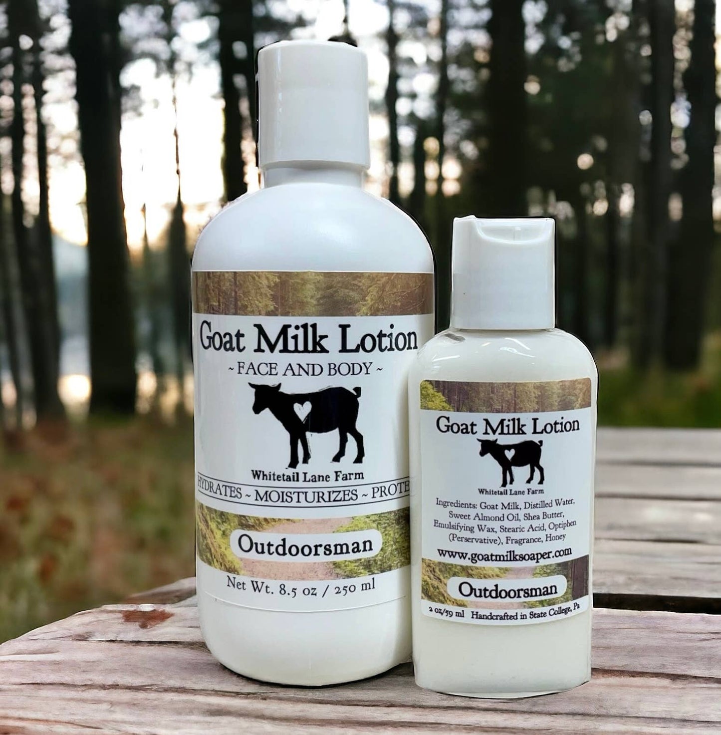 Goat Milk Lotion Outdoorsman: 2 oz travel bottle