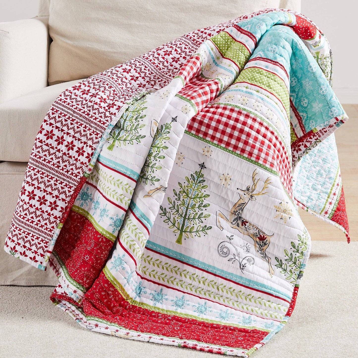 Levtex Home - Merry & Bright Comet and Cupid Quilted Throw