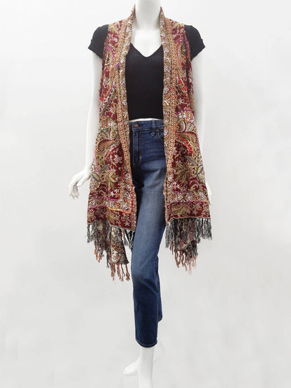 Raj - Bertha Thick Stitch Embroidered Vest