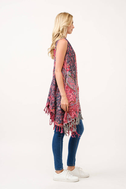 Raj  Barbara Thick Stitch Embroidered Vest