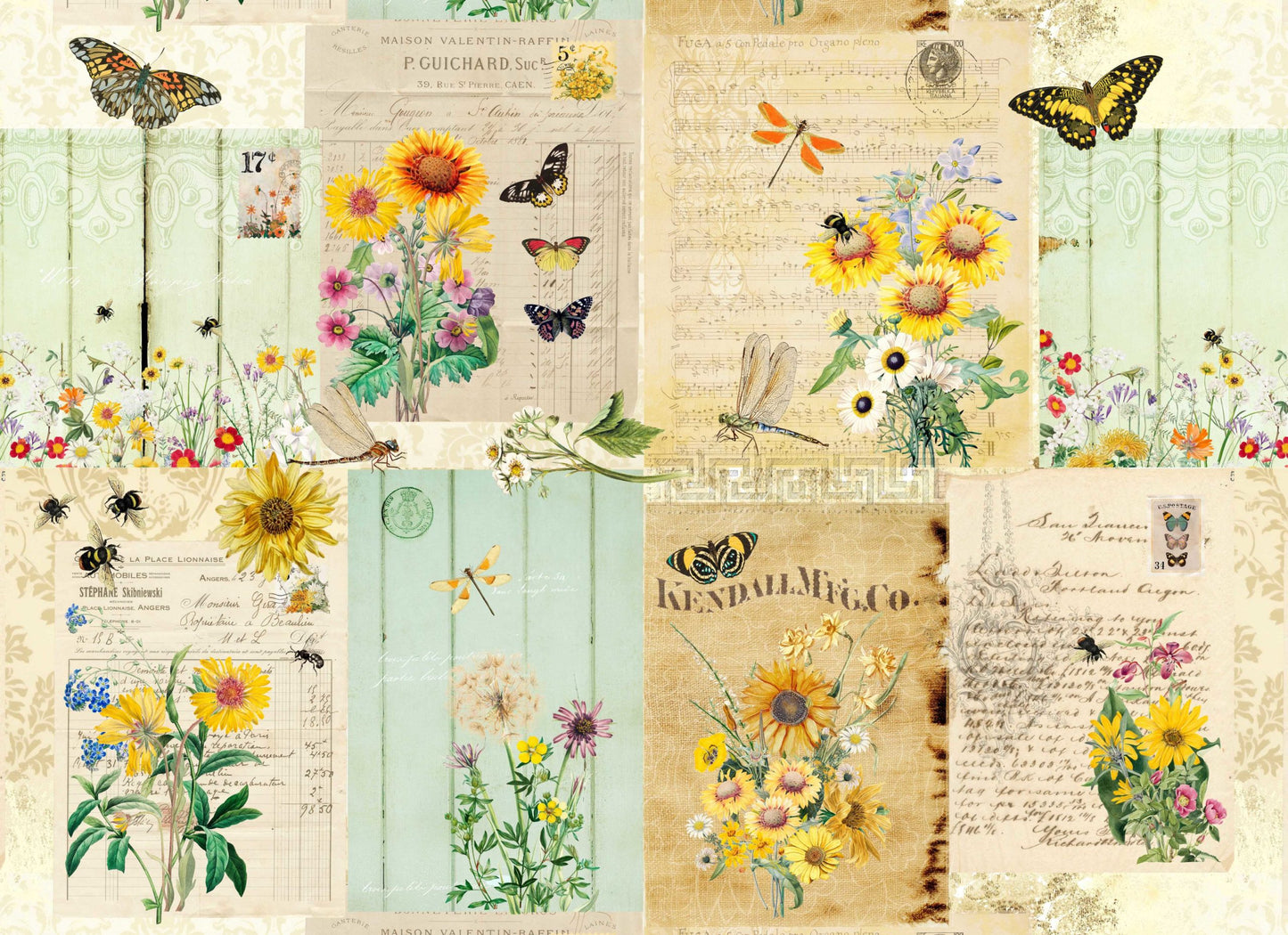 Botanical Masterboard Decoupage By Rocycycled