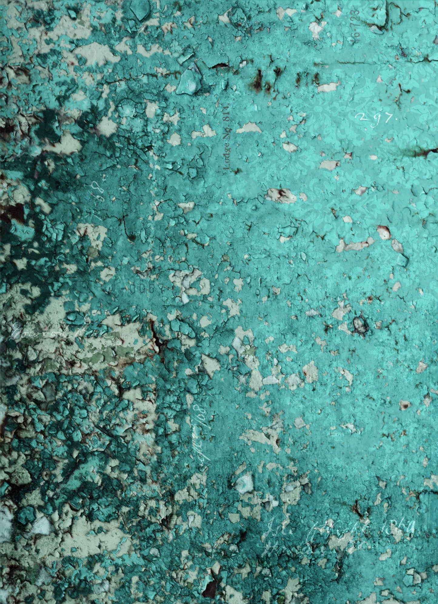 Teal Textures By Rocycycled  Treasures