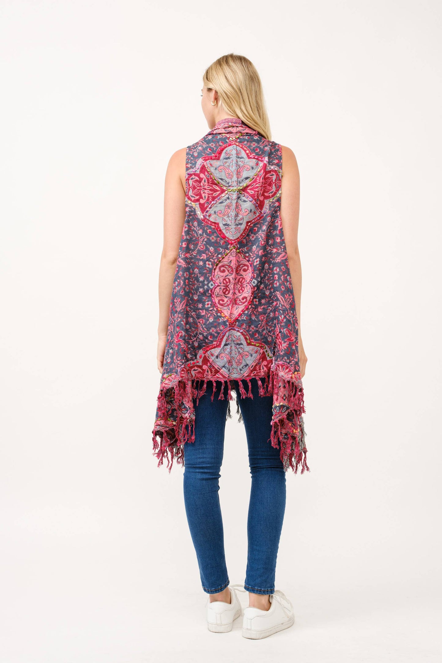 Raj  Barbara Thick Stitch Embroidered Vest