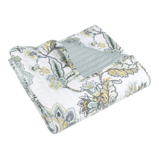 Levtex Home - Ophelia Quilted Throw: Spa