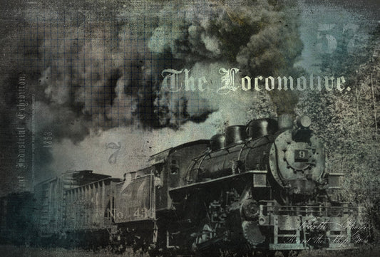 The Locomotive  Decoupage Paper - Roycycled Treasures