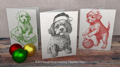 IOD Christmas Pups Stamp