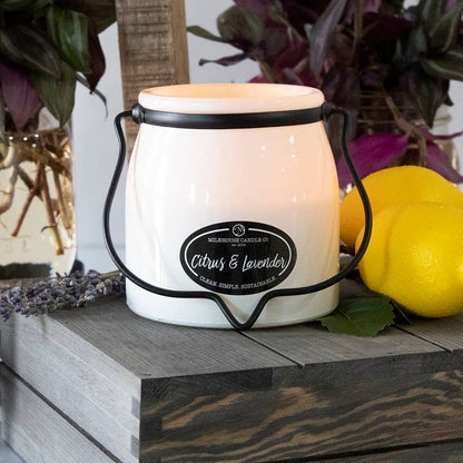 Milkhouse Candle Company - 16 oz Butter Jar Candle: Citrus & Lavender