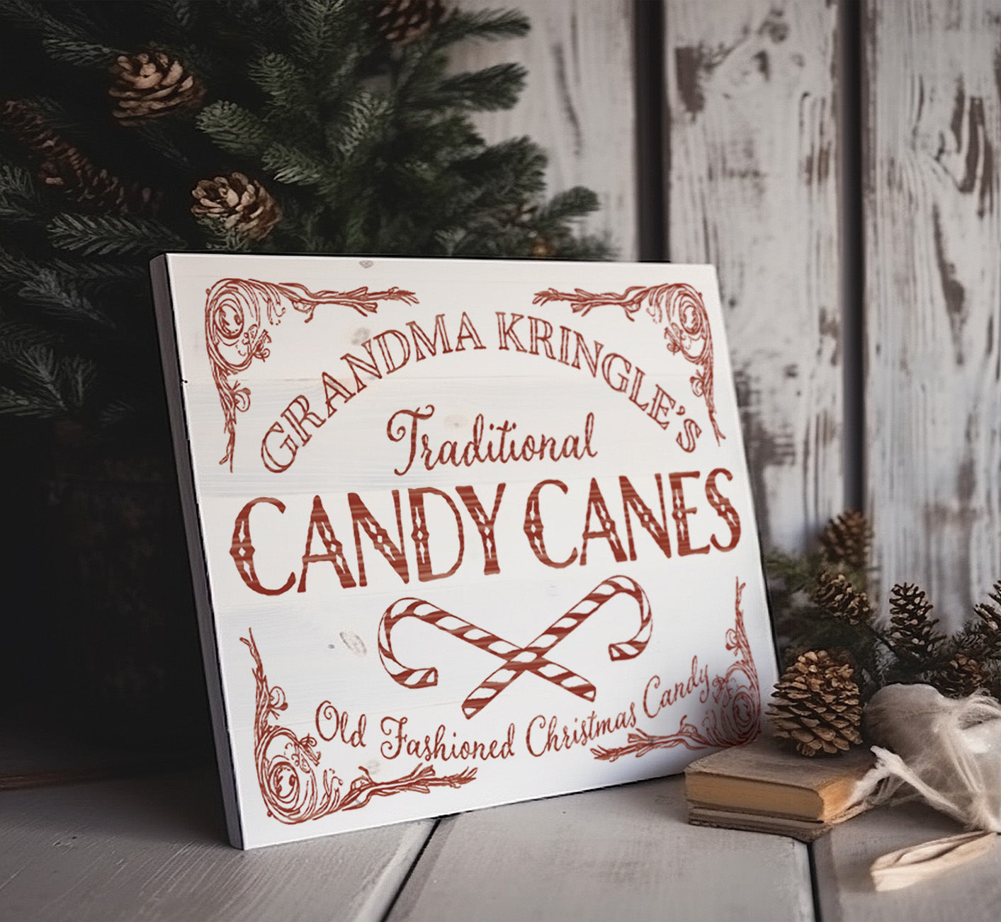 Candy Cane Cottage  IOD Transfer 8x12 Pad