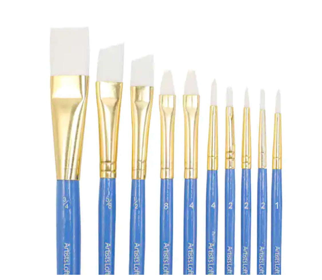 Artist Loft 10 acrylic paint brushes