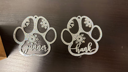 Personalized Paw Ornament