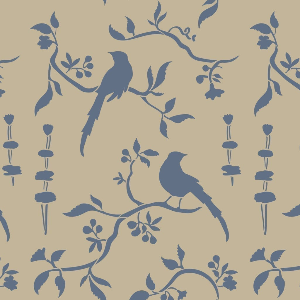 Annie Sloan Stencil * CHINOISERIE BIRDS