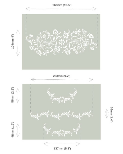 Annie Sloan Stencil - PaisleyFloral