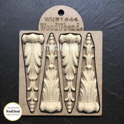 Set of Four Decorative Corbel WUB1644 10.8x3cm