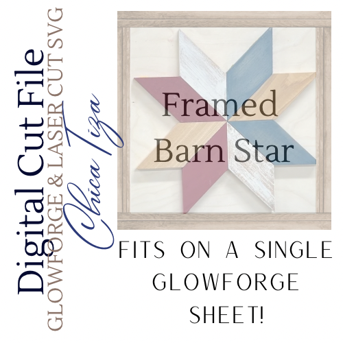 Framed Barn Star - ChicaTiza
Digital Cut Filed LASER CUT SVG