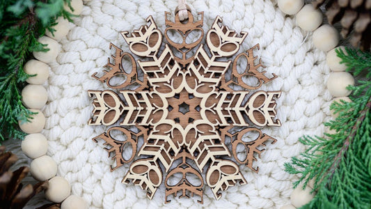 Personalized Wooden Snowflake Ornament