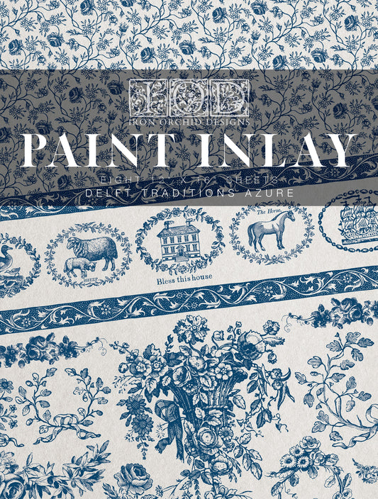 DELFT TRADITIONS AZURE IOD PAINT INLAY 12X16 PAD™