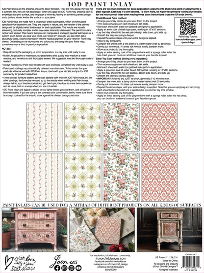 LATTICE ROSE IOD PAINT INLAY 12X16 PAD™