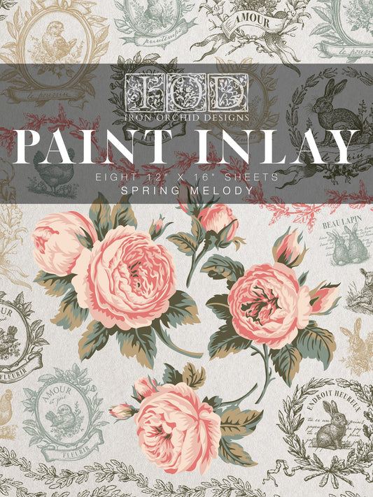 Spring Melody IOD Paint Inlay 12x16 Pad™