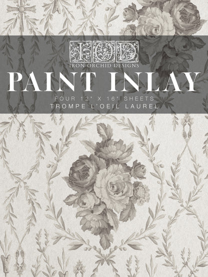 IOD Trompe l’oeil laurel IOD Paint Inlay 12x16 Pad™