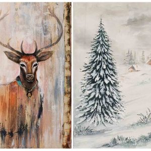 Rudolf and Snow Scene (A3) Posh Chalk Deluxe Decoupage by Chris Leloudis