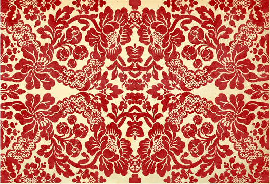 Red Damask Decoupage Paper - Roycycled Treasures