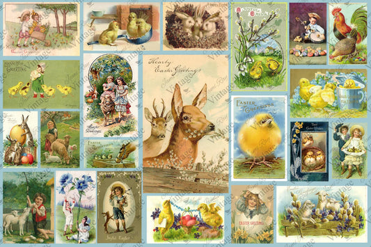 Vintage Easter Cards | JRV Decoupage  Paper 30x20inch