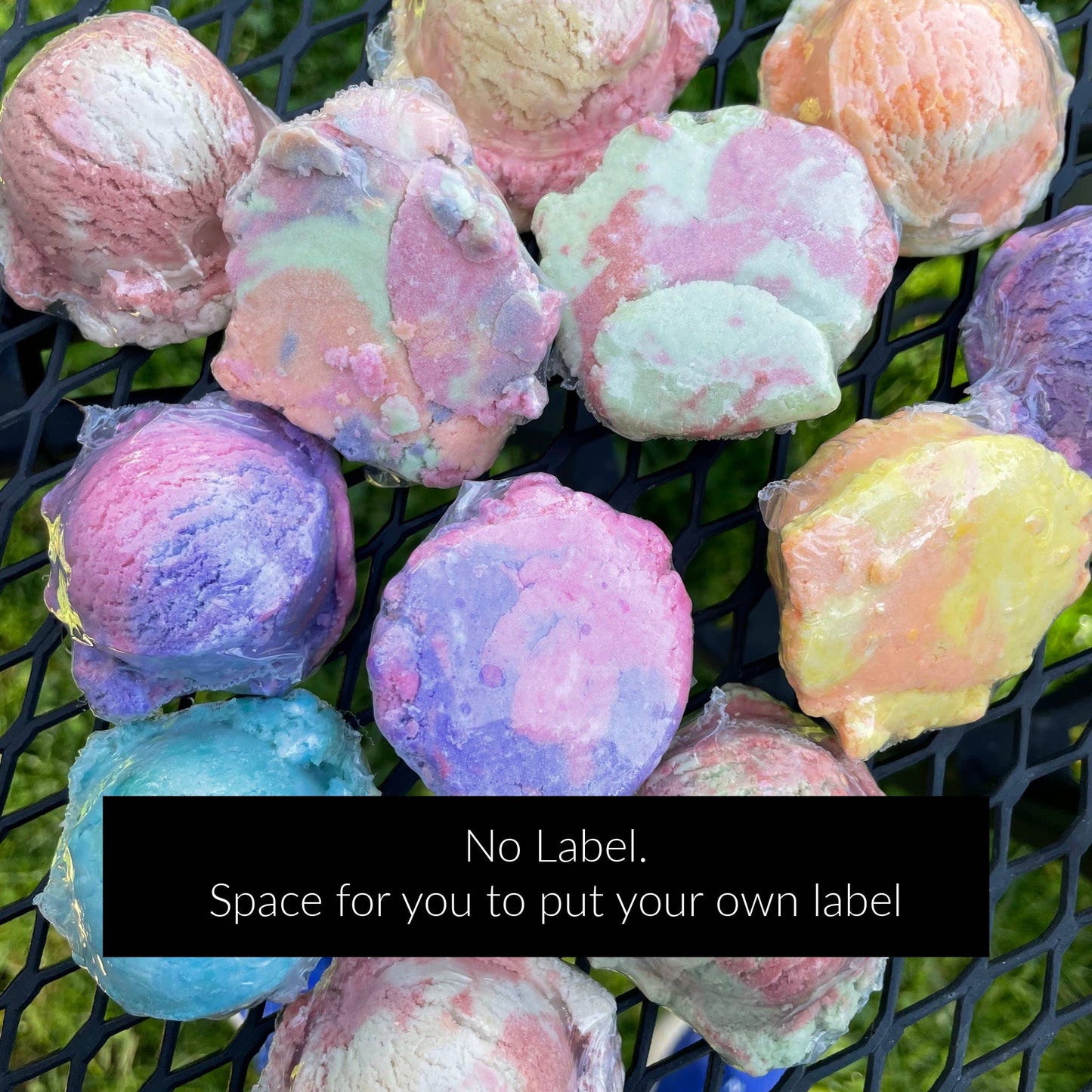 Whitetail Lane Farm Goat Milk Soap - Bubble Scoops Solid Bubble Bath RAINBOW SHERBET