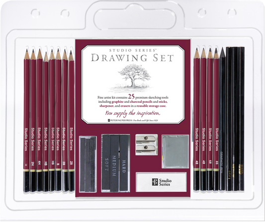 Studio Series 26-Piece Sketch & Drawing Pencil Set by Peter Pauper Press