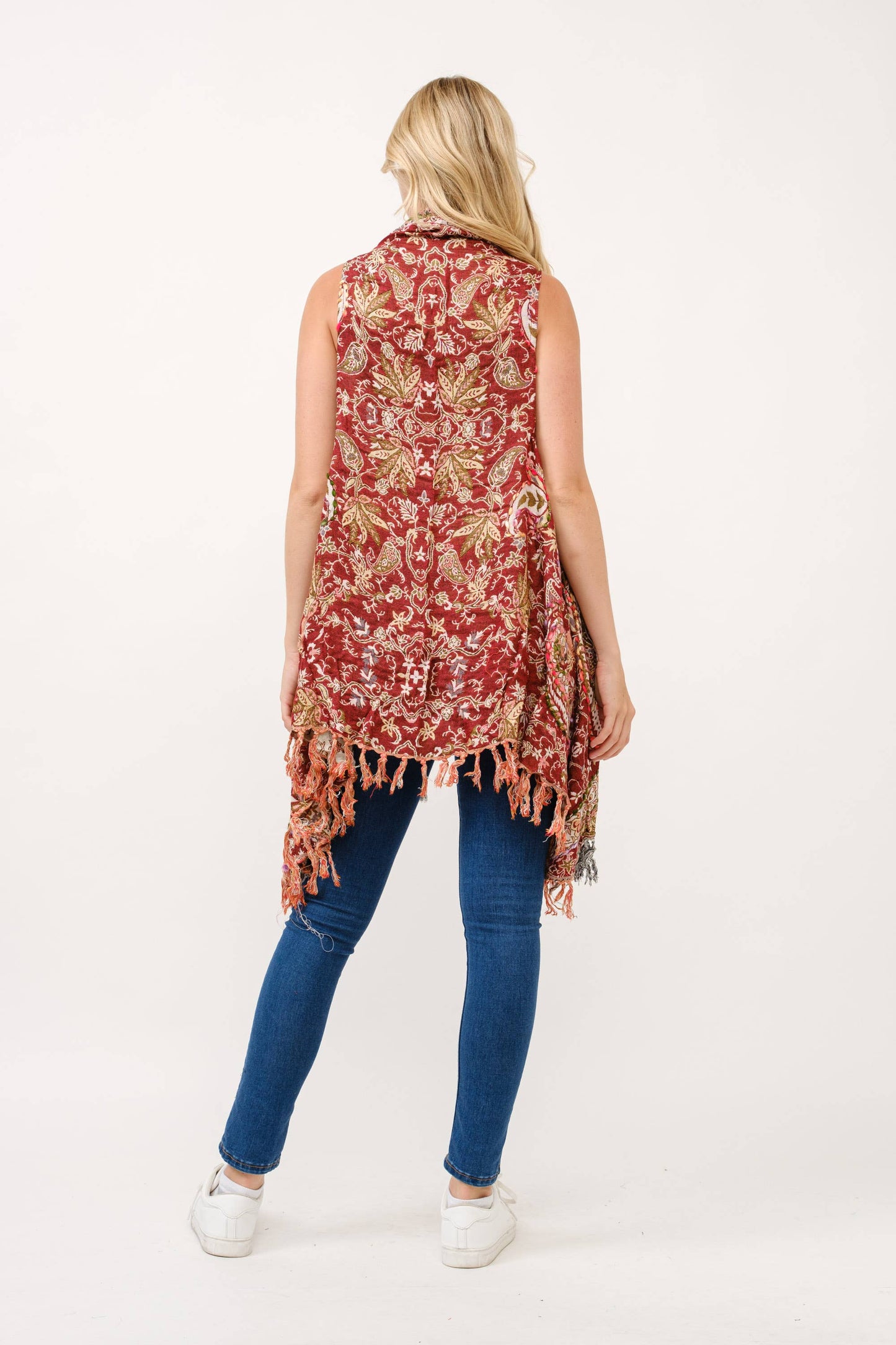 Raj - Bertha Thick Stitch Embroidered Vest