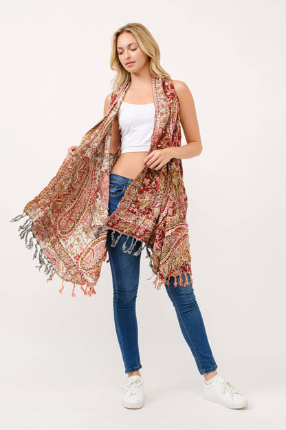 Raj - Bertha Thick Stitch Embroidered Vest