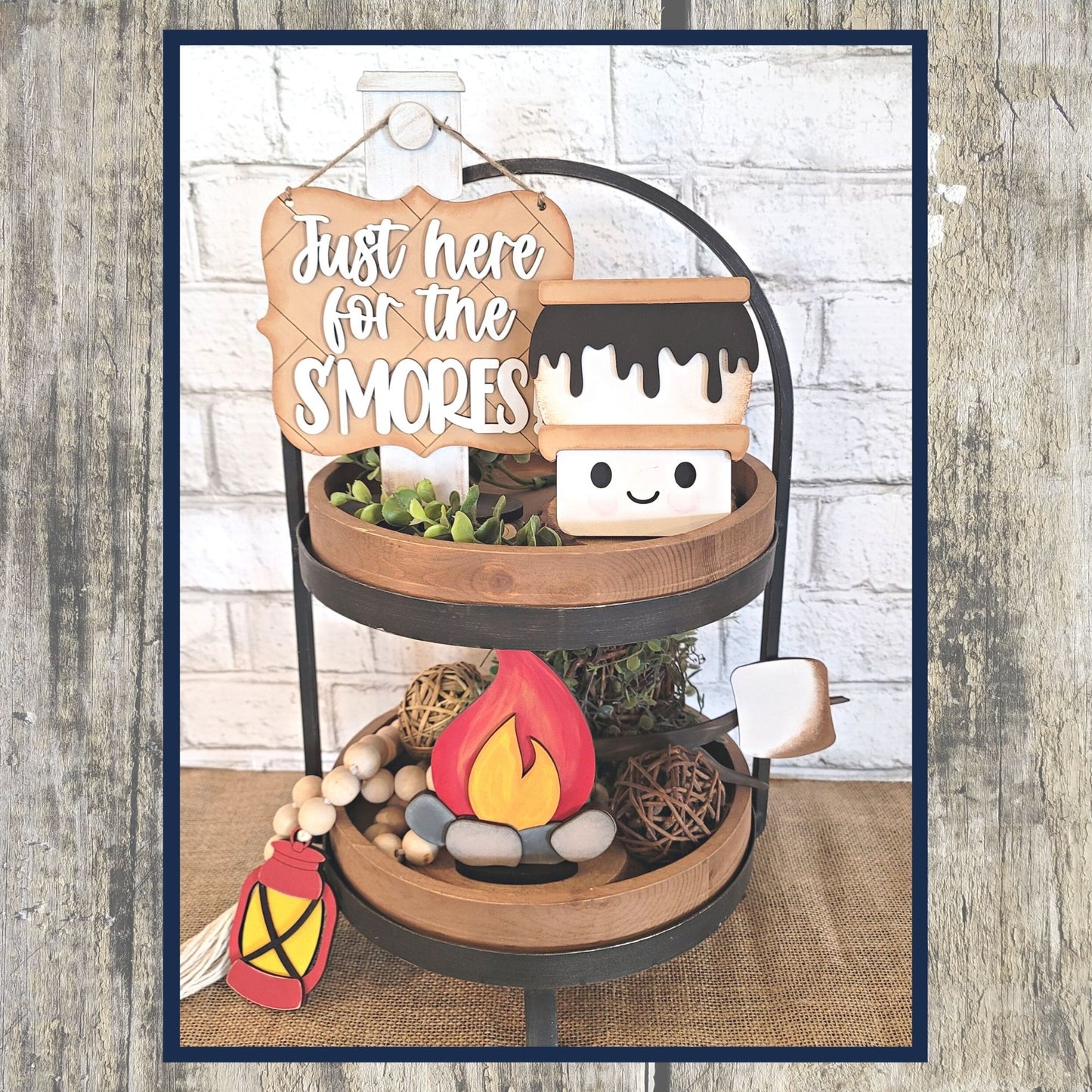 S’mores Wood Tiered tray kit | Chica Tiza