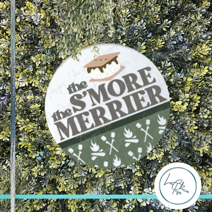 S’mores the merrier  - Round  Wood Door Sign | Hanger | ChicaTiza