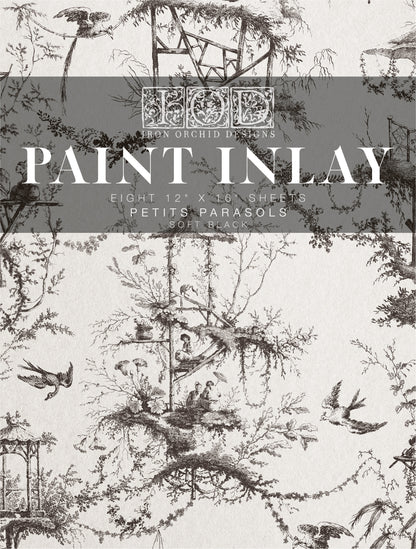 IOD Petits Parasols Black IOD Paint Inlay 12x16 Pad™